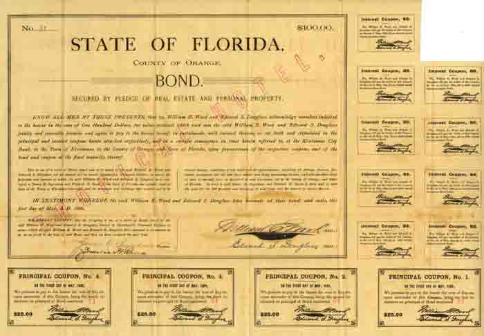 State of Florida - County of Orange - $100 Bond